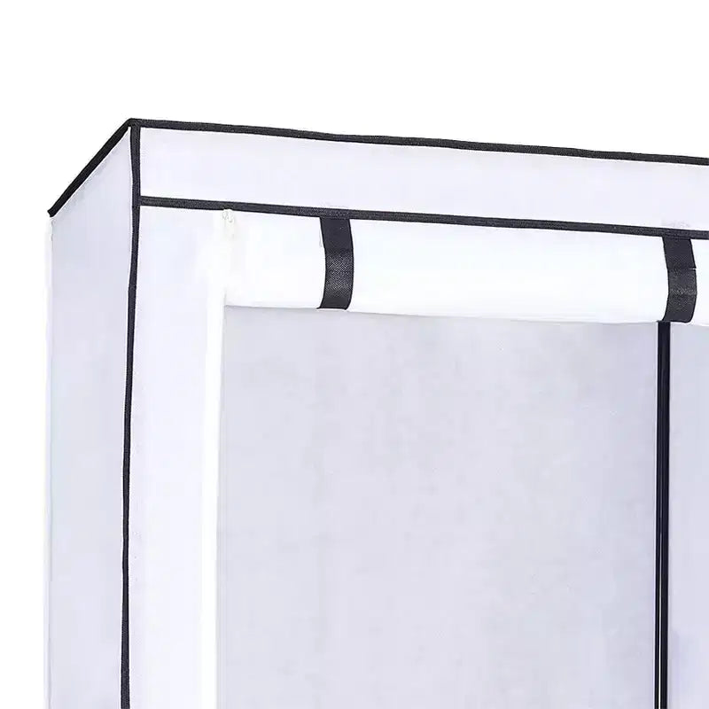 Grey Collapsible Portable Wardrobe Closet, Zippered, 1-Person