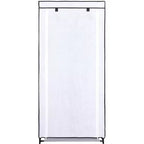 Grey Collapsible Portable Wardrobe Closet, Zippered, 1-Person