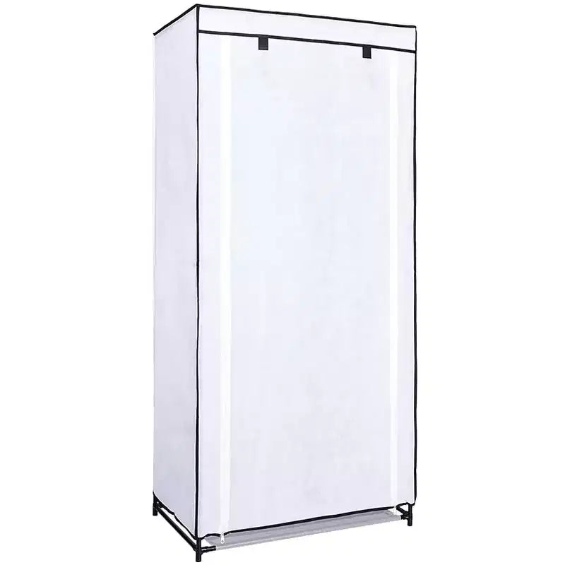 Grey Collapsible Portable Wardrobe Closet, Zippered, 1-Person