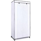 Grey Collapsible Portable Wardrobe Closet, Zippered, 1-Person