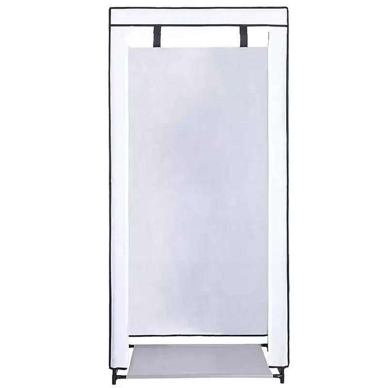 Grey Collapsible Portable Wardrobe Closet, Zippered, 1-Person