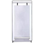 Grey Collapsible Portable Wardrobe Closet, Zippered, 1-Person