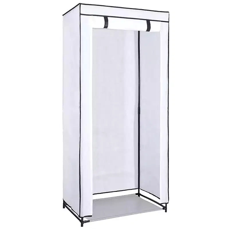 Grey Collapsible Portable Wardrobe Closet, Zippered, 1-Person