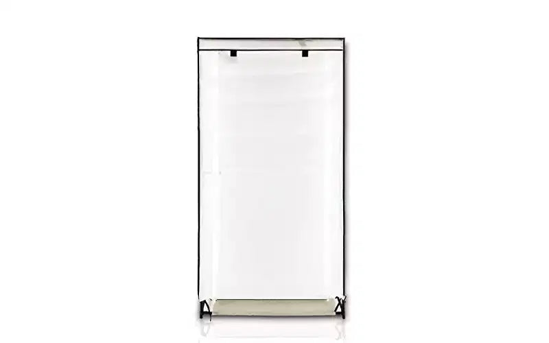 Grey Collapsible Portable Wardrobe Closet, Zippered, 1-Person